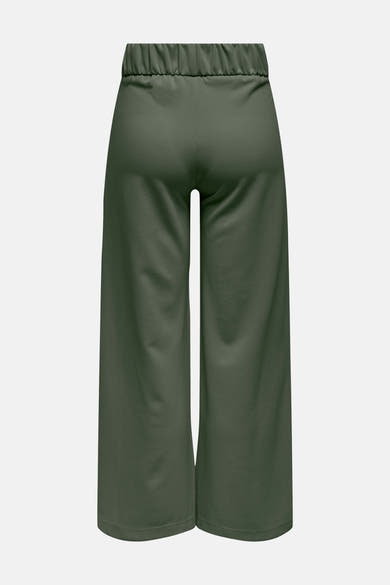 Pantalon de costume kaki par JDY, coupe ample et longueur mi-mollet, vue arrière.