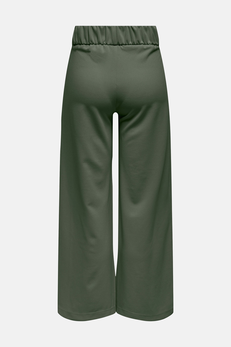 Pantalon de costume kaki par JDY, coupe ample et longueur mi-mollet, vue arrière.