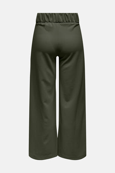 Pantalon de costume kaki de JDY, coupe ample et mi-mollet, sur fond uni.
