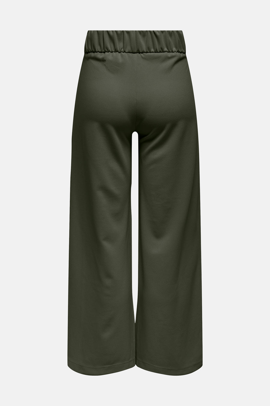 Pantalon de costume kaki de JDY, coupe ample et mi-mollet, sur fond uni.
