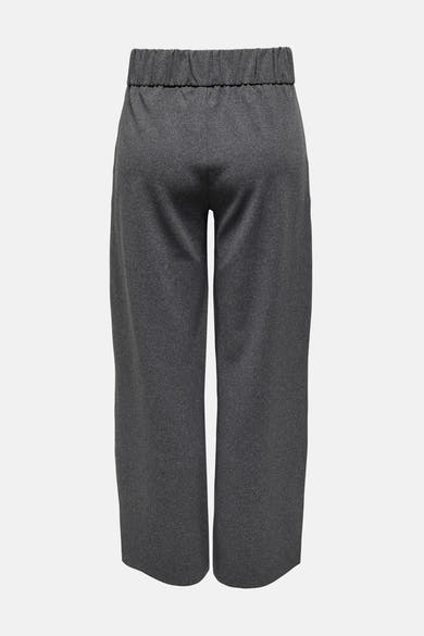 Pantalon de costume gris par JDY, coupe ample et longueur 7/8, avec taille élastiquée, vue de dos.
