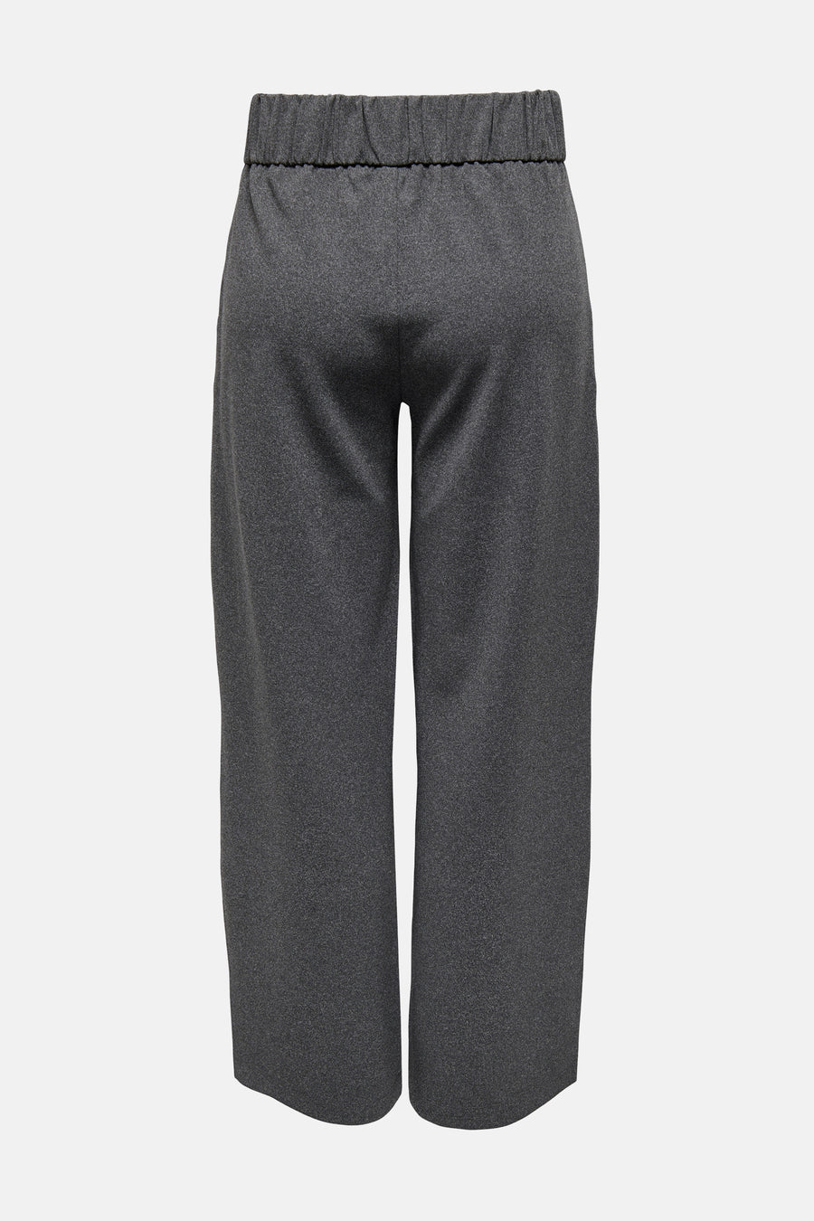 Pantalon de costume gris par JDY, coupe ample et longueur 7/8, avec taille élastiquée, vue de dos.
