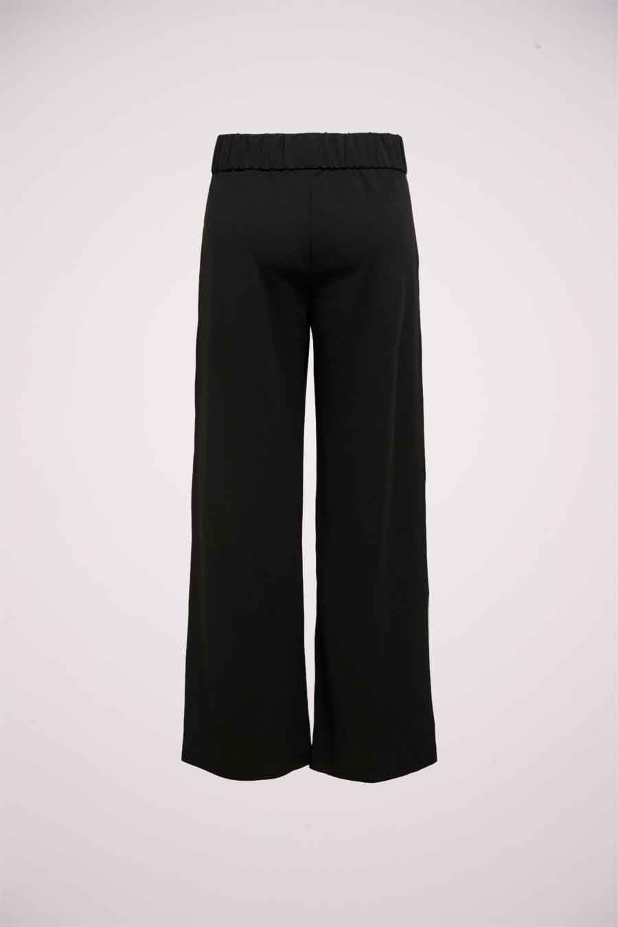 Pantalon de tailleur noir par JDY, avec une taille élastique et une coupe ample.