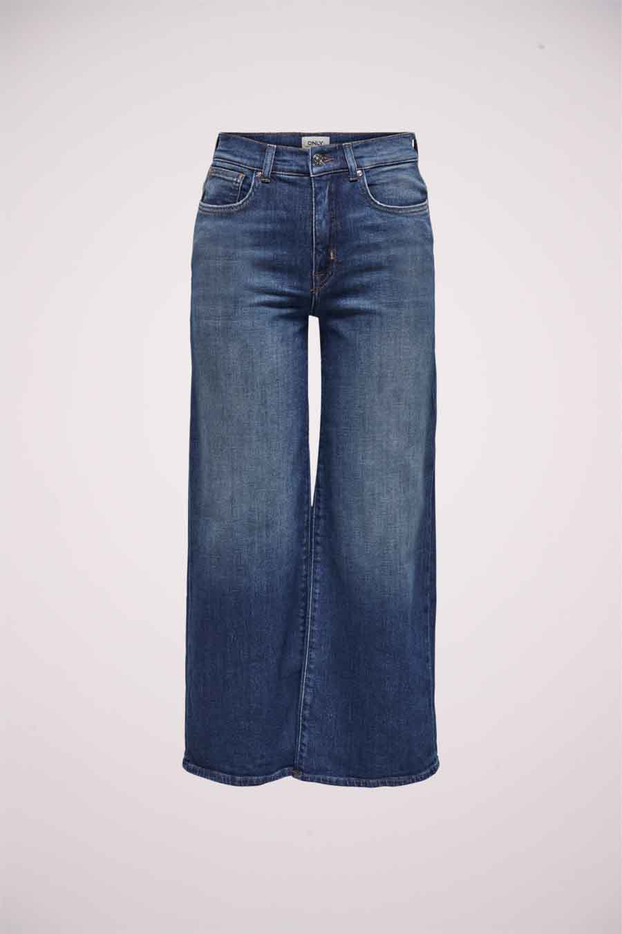 Wide jeans - DARK BLUE DENIM