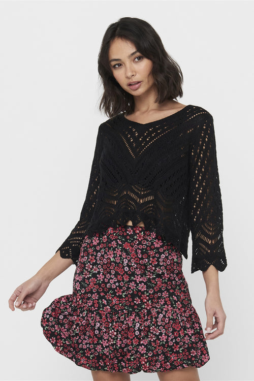 Pull col V Noir - JDY