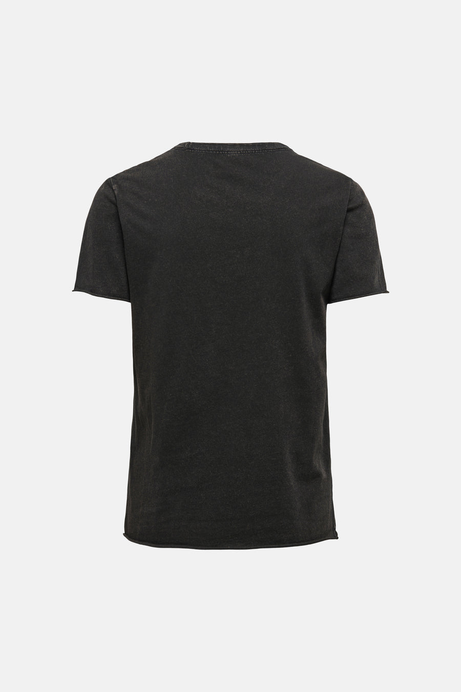 T-shirt gris à manches courtes de ONLY, avec une texture légèrement délavée et un ourlet brut.