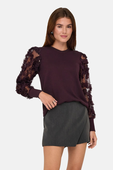 Sweater O hals - Bordeaux