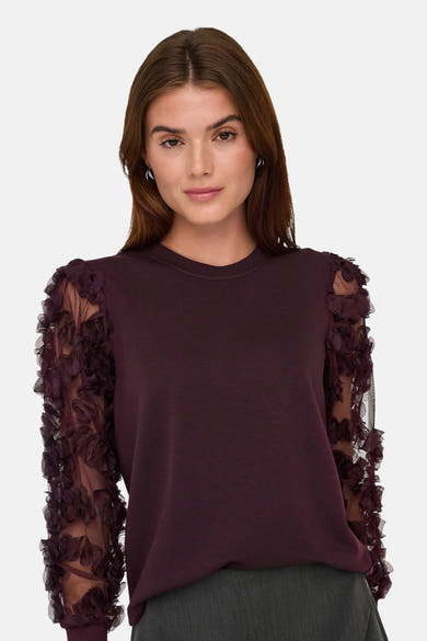 Sweater O hals - Bordeaux