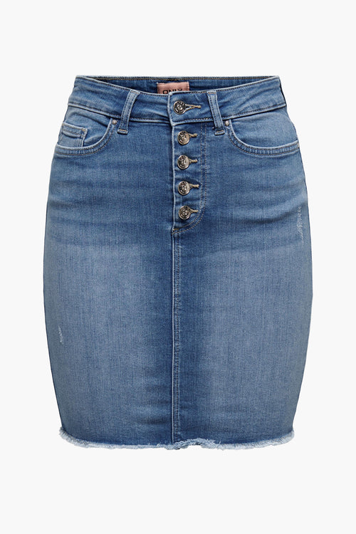 ONLBLUSH HW BTN SKIRT DNM TAI