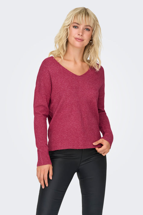 Pull col V Rose - ONLY®