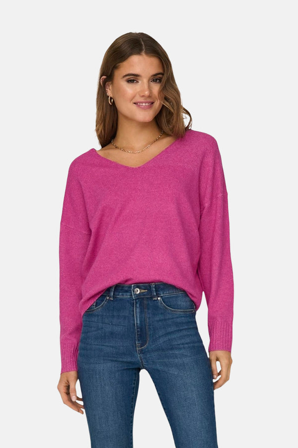 Pull col V Rose - ONLY®