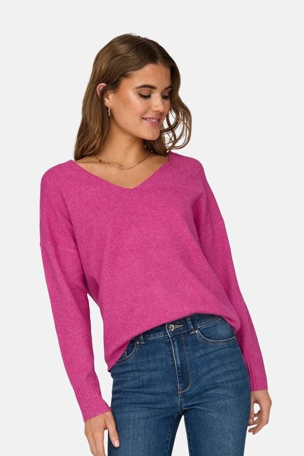 Pull col V Rose - ONLY®