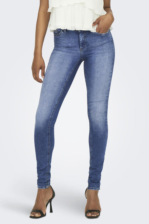 BLUSH SKINNY - mid blue denim