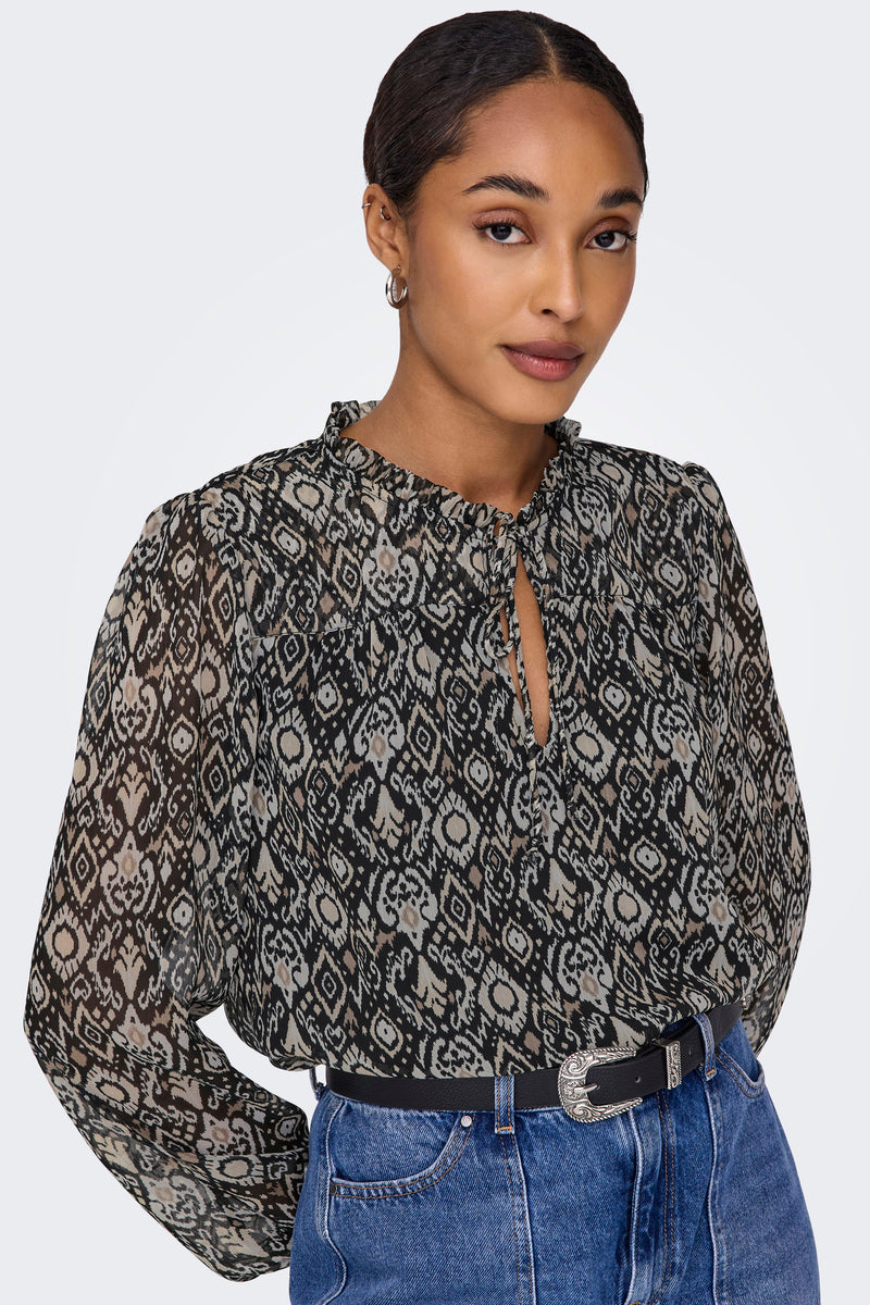 Blouse met lange mouwen - multicolor