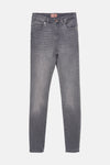 Lichtgrijze skinny jeans van ONLY, effen model met klassieke zakdetails.