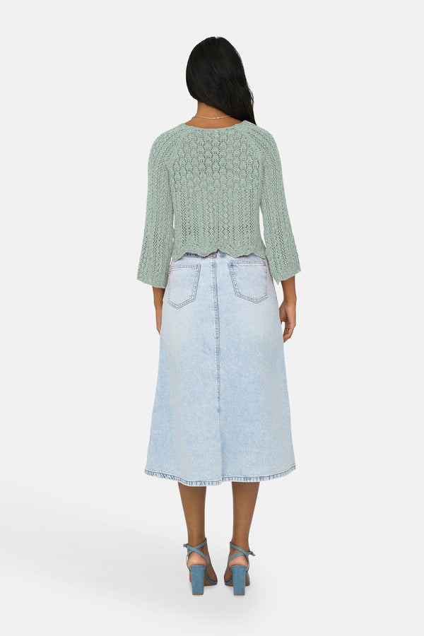 Pull col rond Vert - ONLY®