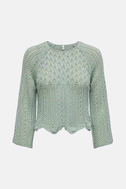Pull à col rond - vert