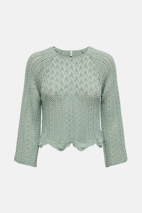 Pull col rond Vert - ONLY®