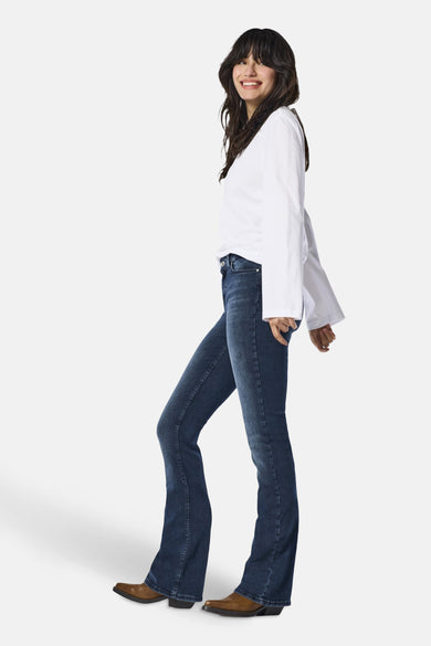 BLUSH FLARE - blue black denim