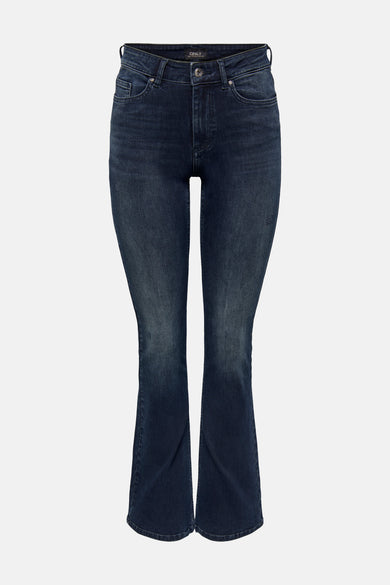 BLUSH FLARE - blue black denim