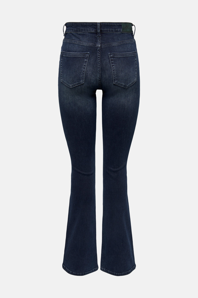 BLUSH FLARE - blue black denim