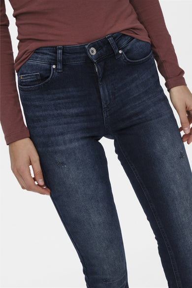 BLUSH FLARE - blue black denim