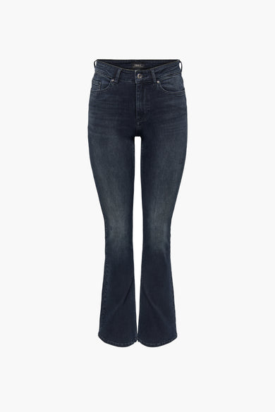 BLUSH FLARE - blue black denim