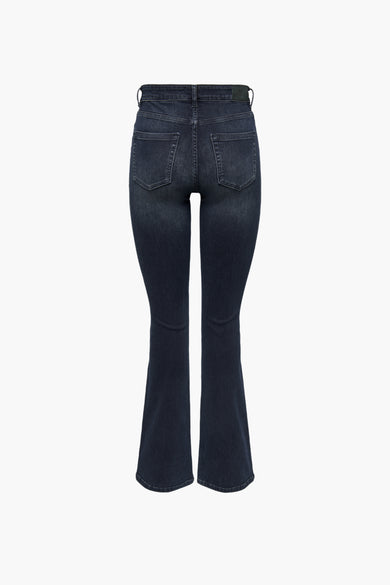 BLUSH FLARE - blue black denim