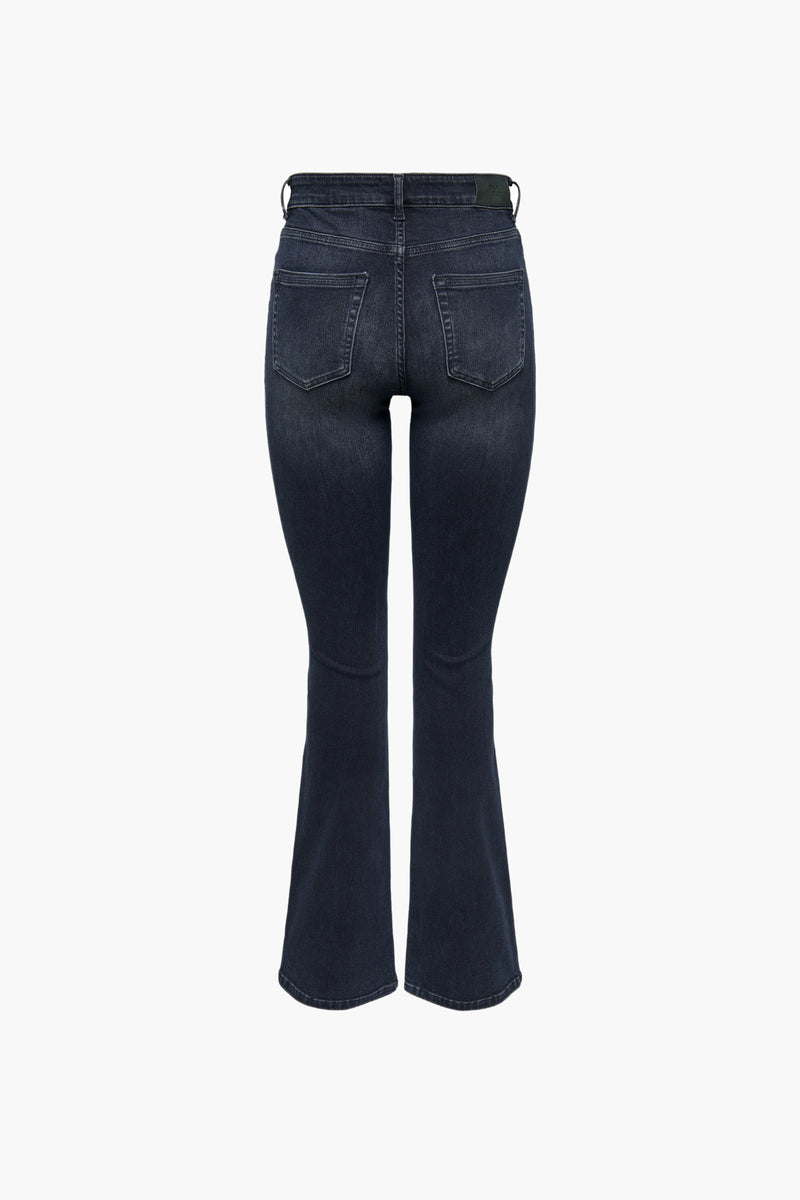 BLUSH FLARE - blue black denim