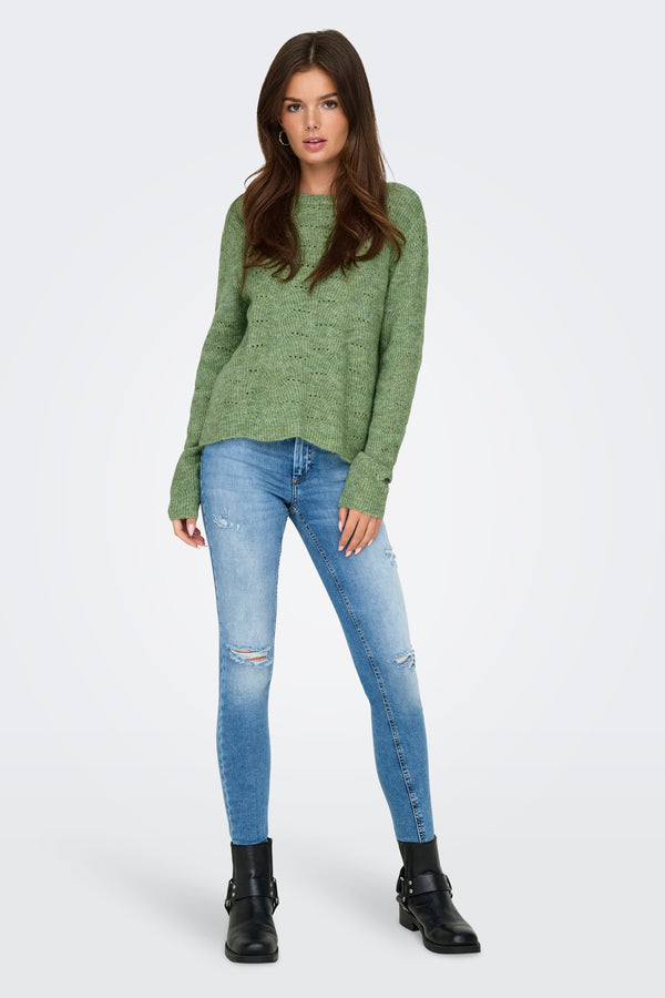 Pull col rond Vert - ONLY®
