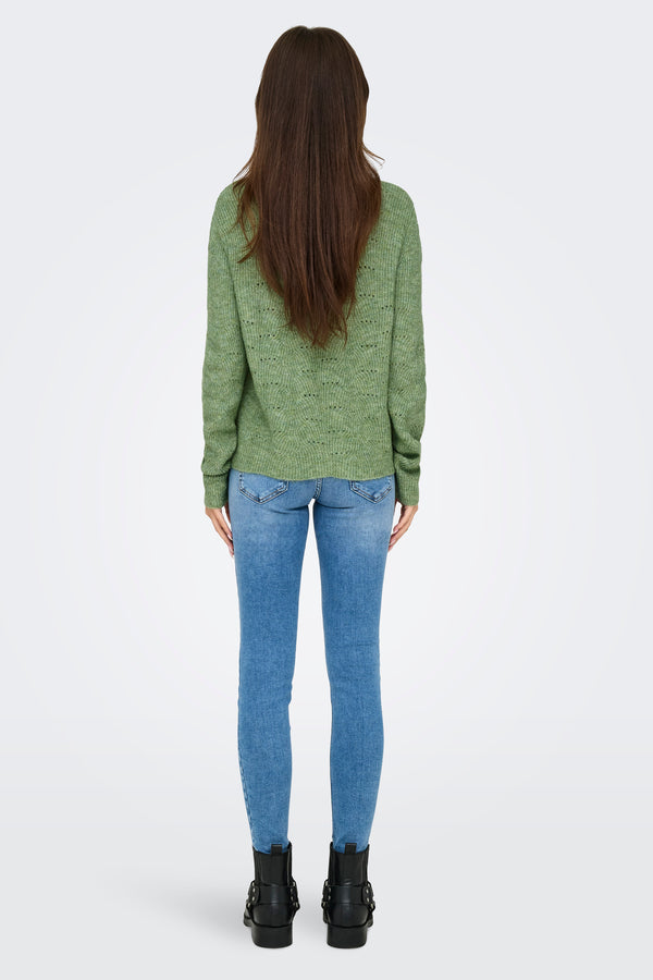 Pull col rond Vert - ONLY®