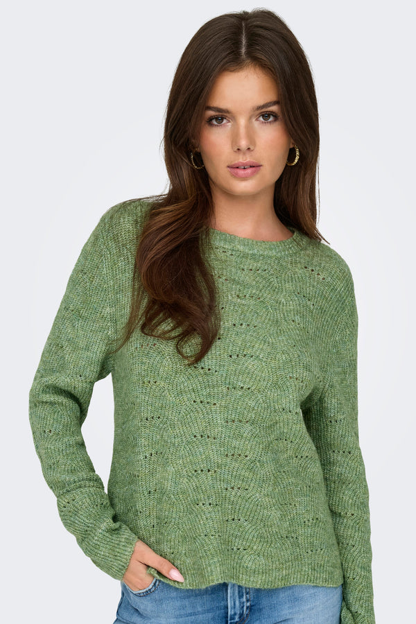 Pull col rond Vert - ONLY®