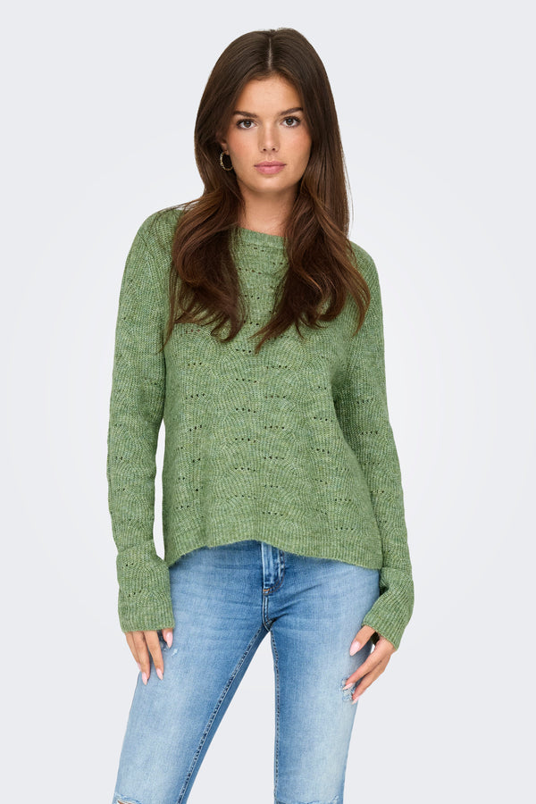 Pull col rond Vert - ONLY®