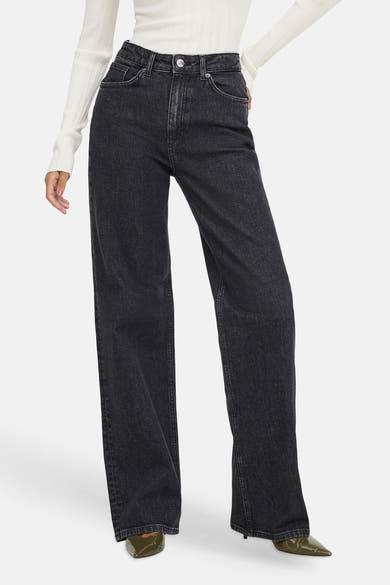 Wide jeans - DARK GREY DENIM