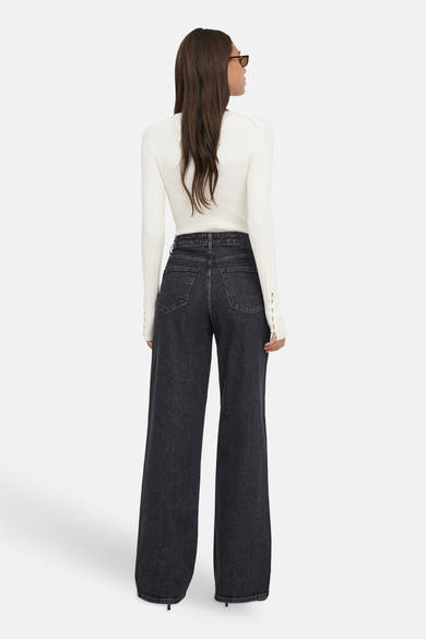 Wide jeans - DARK GREY DENIM