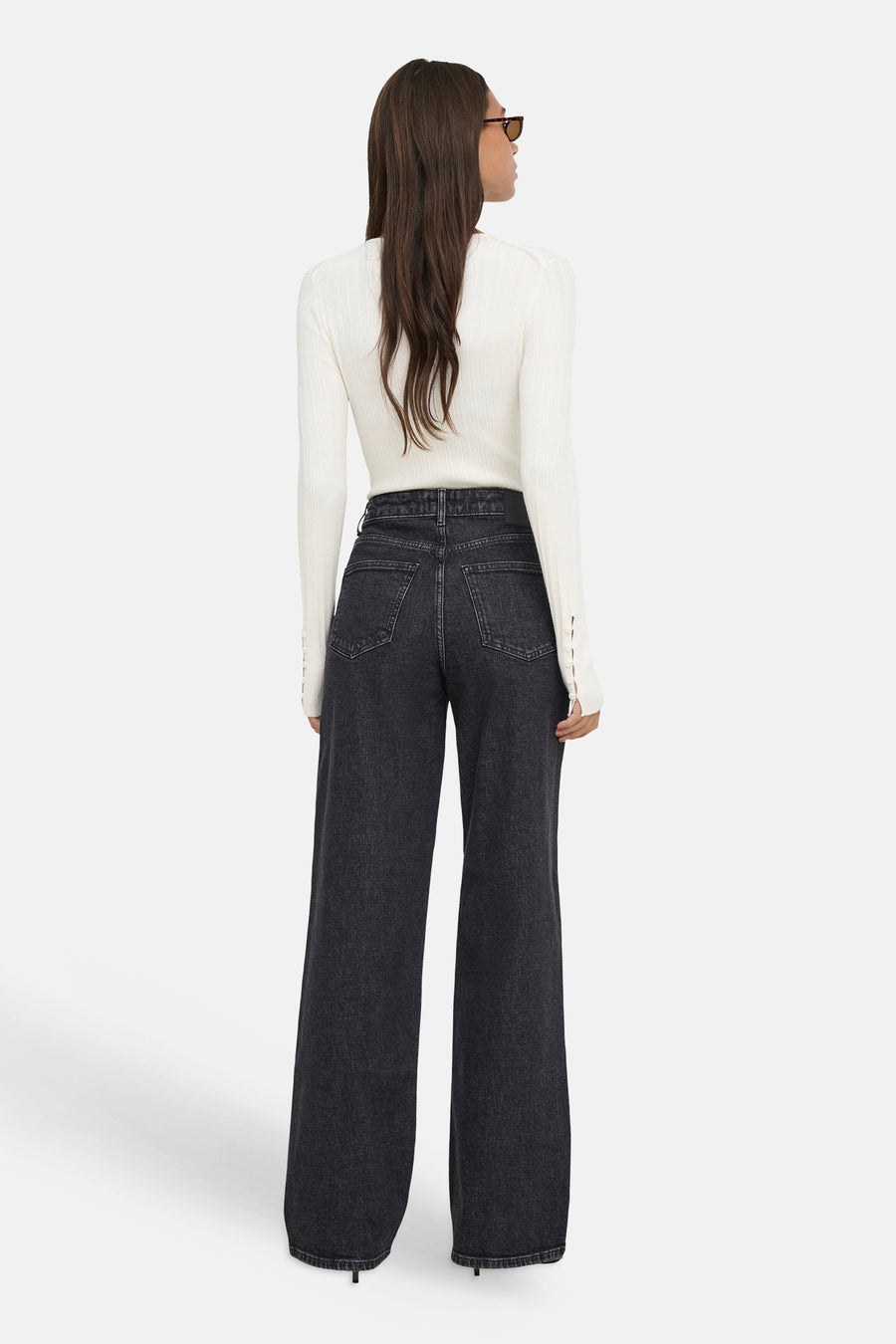 Wide jeans - DARK GREY DENIM