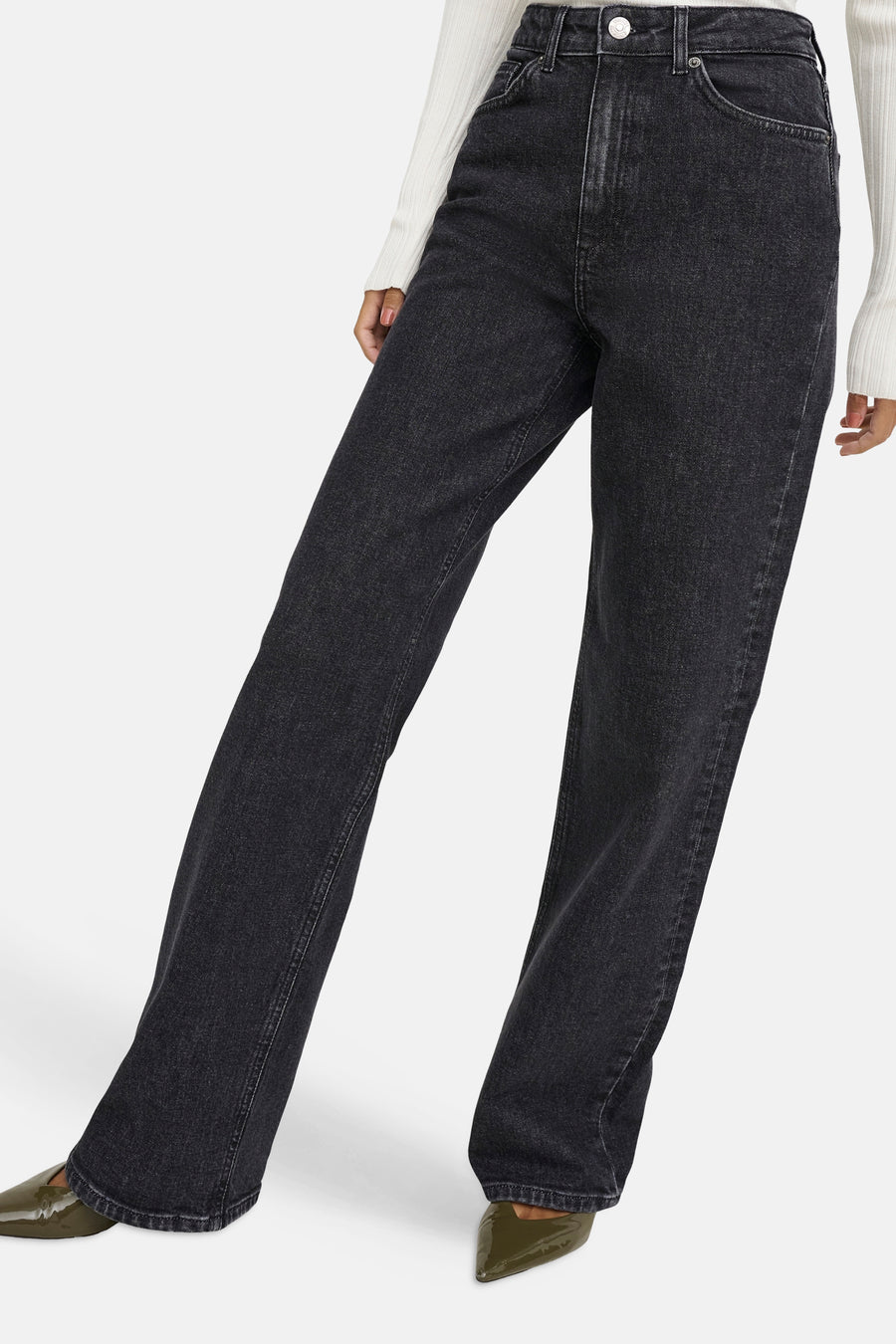 Wide jeans - DARK GREY DENIM