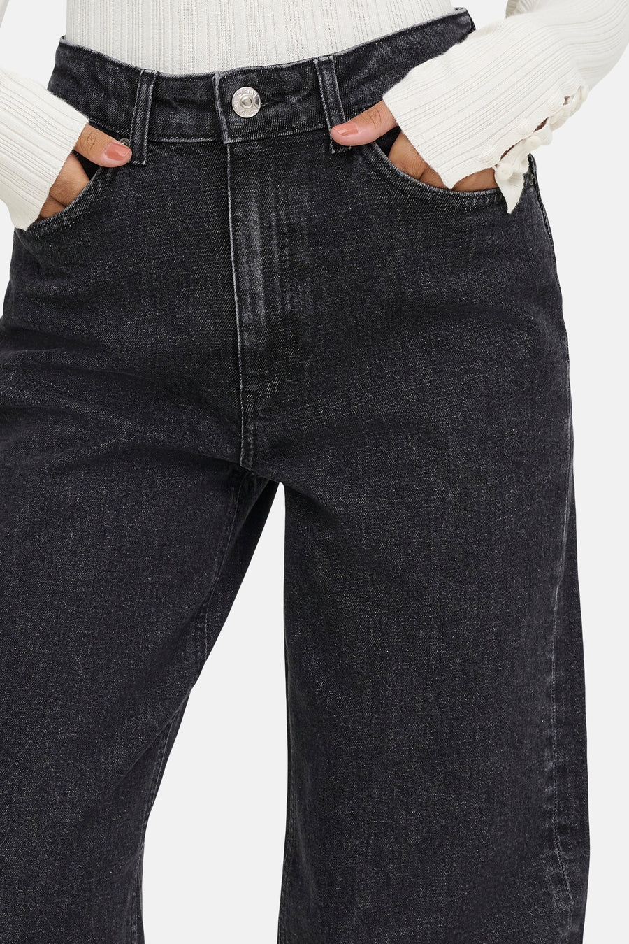 Wide jeans - DARK GREY DENIM