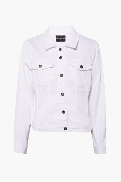 Witte jas van CARMAKOMA, met borstzakken met flap en donkere metalen knopen.