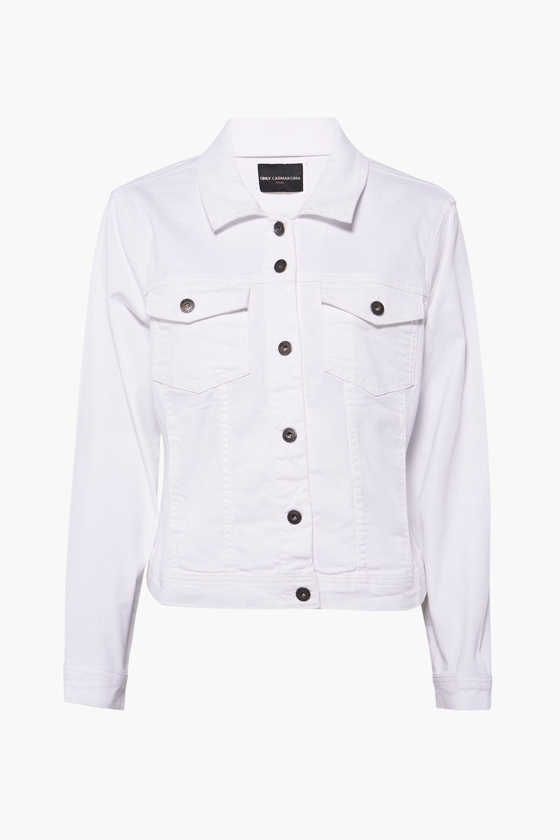 Witte jas van CARMAKOMA, met borstzakken met flap en donkere metalen knopen.