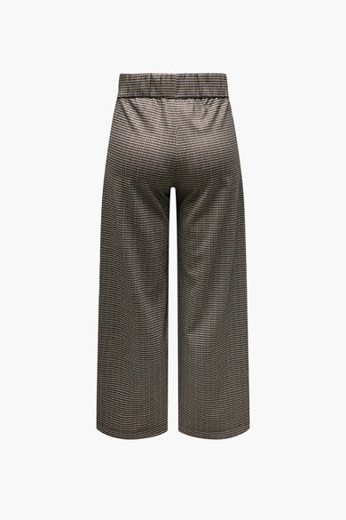 Pantalon gris à carreaux par JDY, coupe ample et taille élastiquée, vue de dos.
