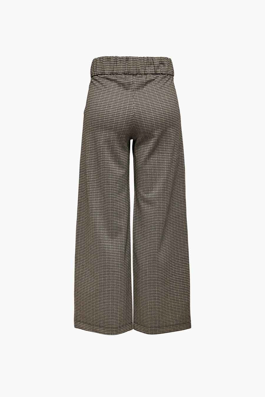Pantalon gris à carreaux de JDY, coupe ample et taille élastique à l'arrière.
