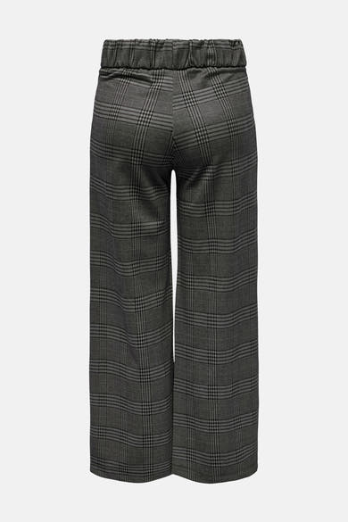 Grijze geruite broek van JDY, met elastische tailleband en losse pasvorm.