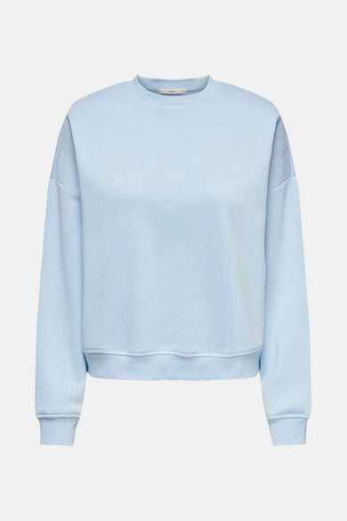 Sweat bleu clair de ONLY, avec des manches longues et une coupe décontractée.