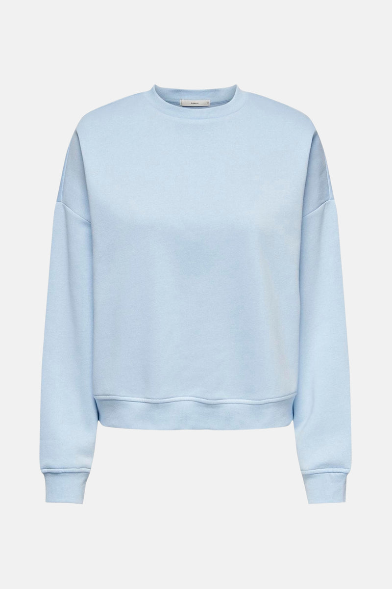 Sweat bleu clair de ONLY, avec des manches longues et une coupe décontractée.