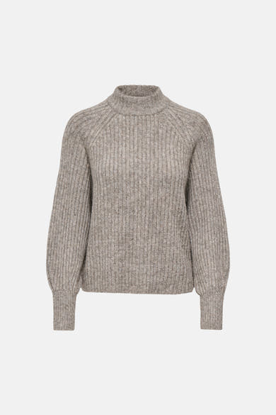 Pull col rond beige - ONLY®