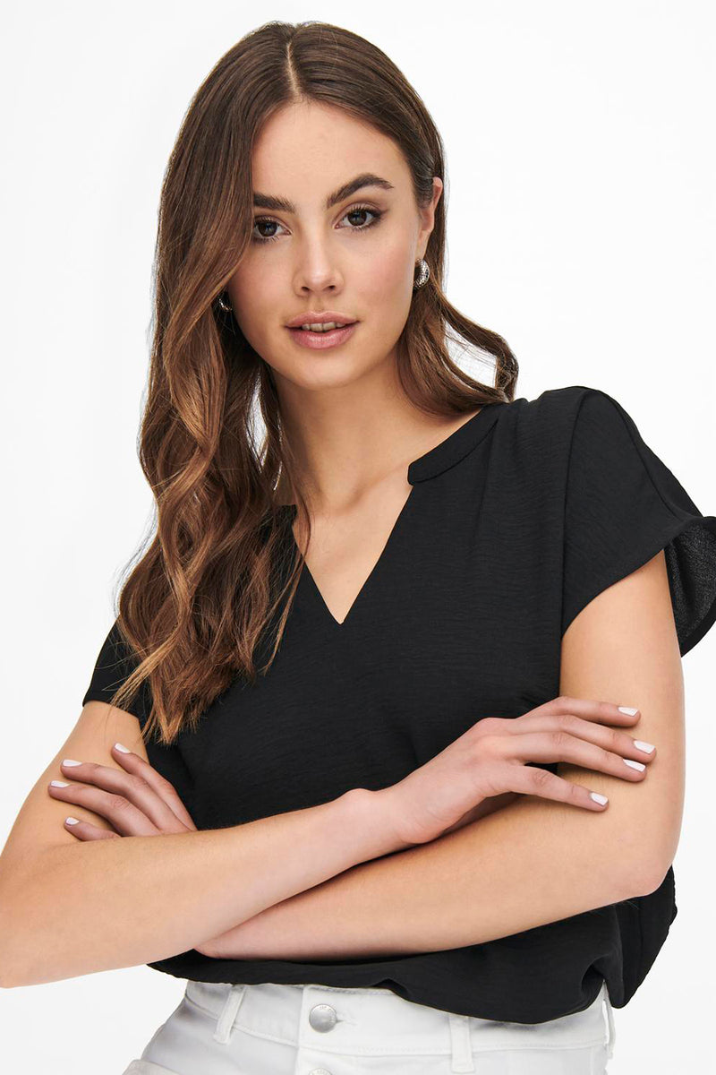Blouse (korte mouwen) Zwart - JDY