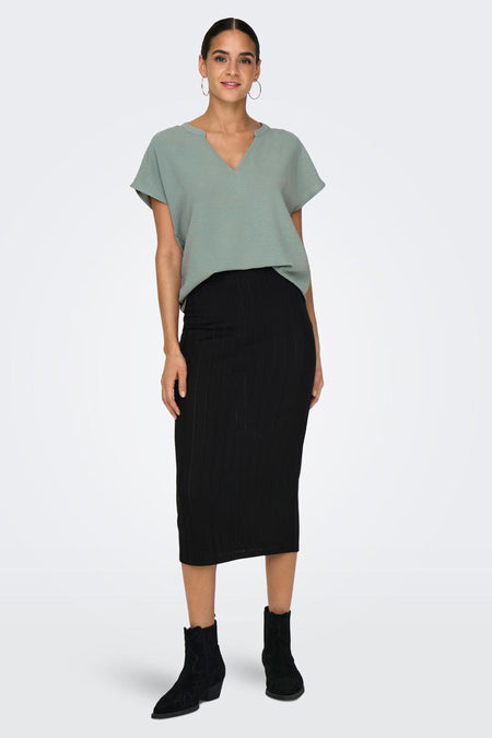Blouse met korte mouwen - groen