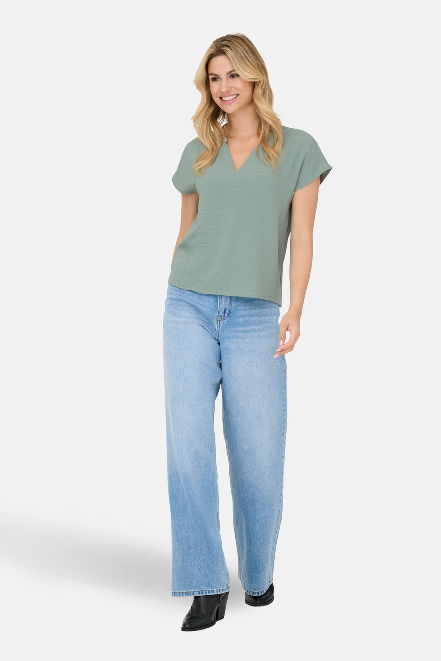 Blouse à manches courtes - vert
