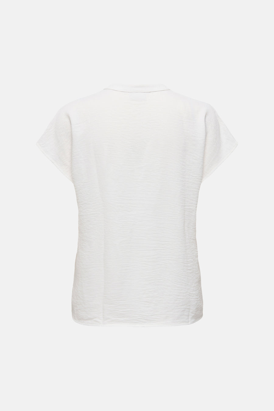 Blouse blanche à manches courtes de JDY, dos texturé avec col chemise.